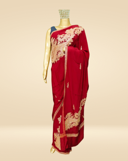 Tilla Maroon Saree